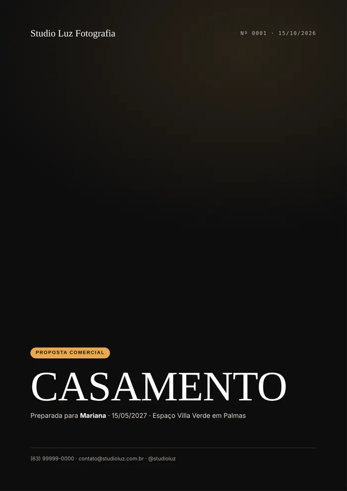Capa da proposta em PDF